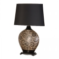 Black Patterned Ceramic Lamp Image