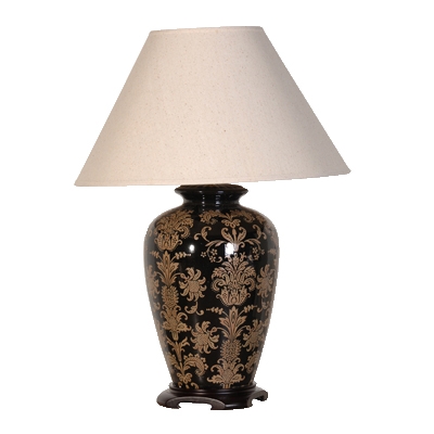 Polka Lamp Shade on Black Gold Ceramic Table Lamp Interior Designs Sussex