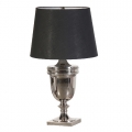 Metal Table Lamp with Black Shade Image