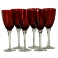 S/6 RED GLASS WINE GLASSES S/6 RED GLASS WINE GLASSES Image