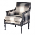 BLACK FRAME CHECK PATTERN CHAIR Image