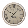 Large Cream Metal Clock Image