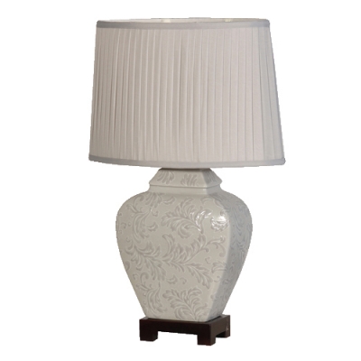 Polka Lamp Shade on Item Code Pk146 Grey Patterned Lamp With Knife Pleat Shade Hight 23