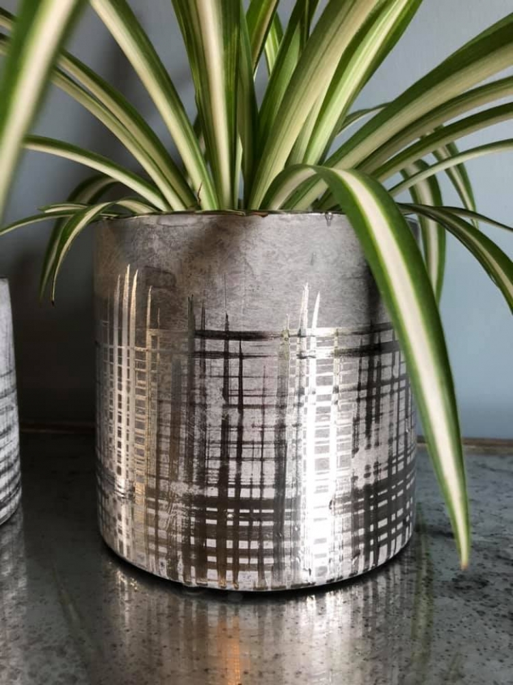 Grey/Silver Planter L Interior Designs Sussex