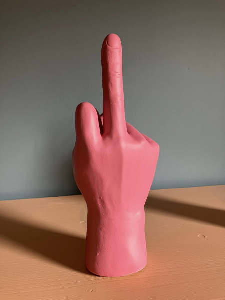 F**K Off Hand Ornament Pink Image