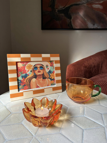 Orange Flower T-Light Image