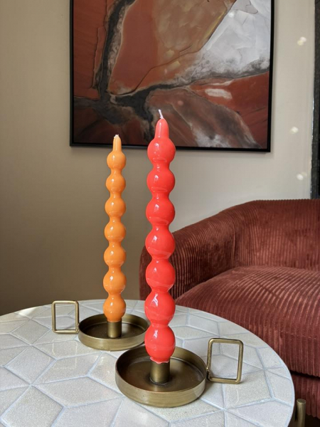Hot Orange Bobble Candles Image