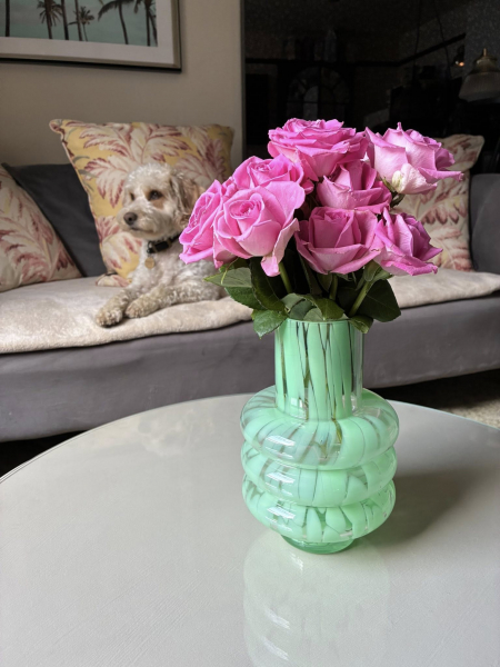 Green Spotty Vase Image