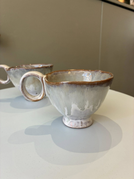 Handmade Organic Cup Cream/Green/Honey Image