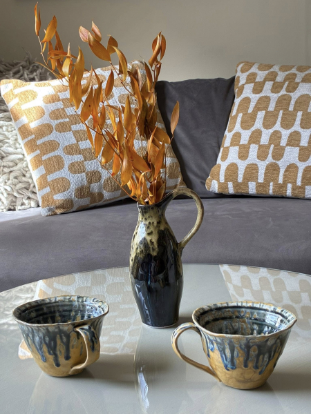 Navy Reactive Glaze Mug Image