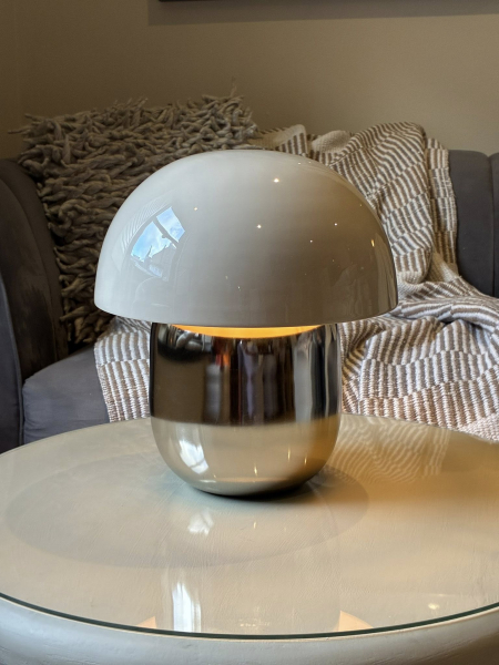 Sand & Silver Mushroom Lamp Image
