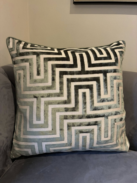 Olive Maze Cushion Image