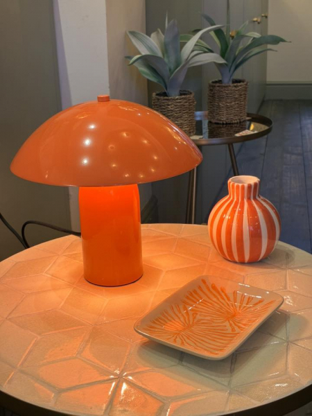 Coral Flat Mushroom Lamp Image