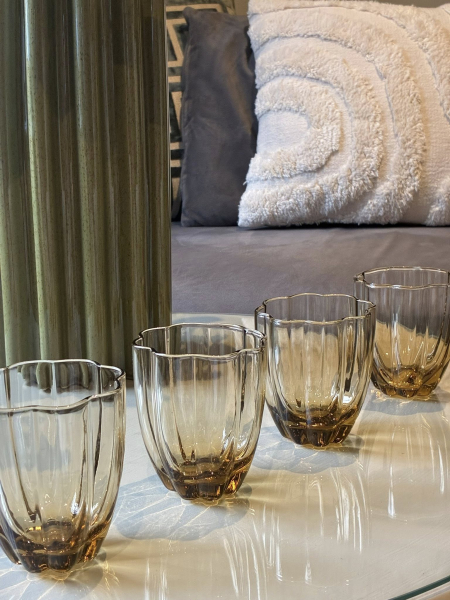 Set of 4 Taupe Glasses  Image