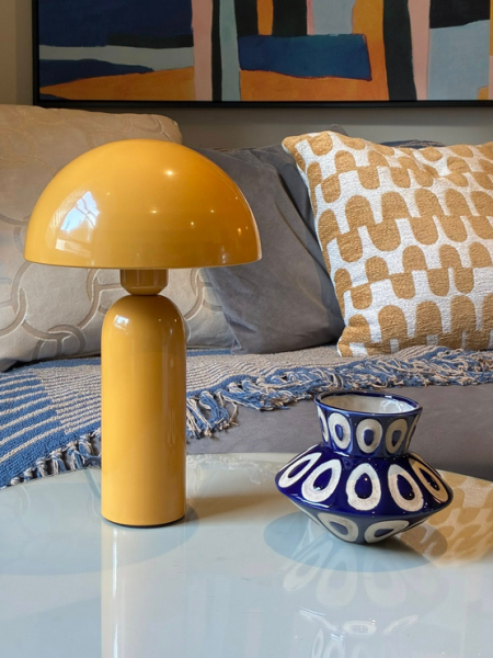 Mustard Mushroom Lamp Image
