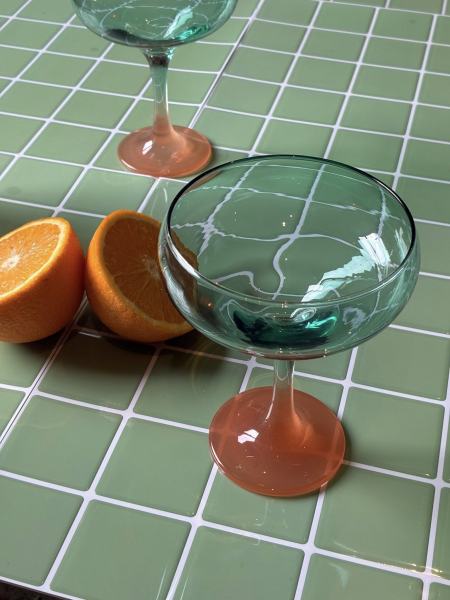 Aqua Peach Cocktail glass Image