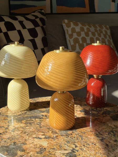 Amber Glass Lamp Image