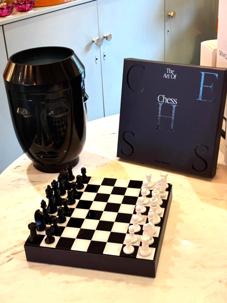 Black & White Chess Coffee Table Book Image