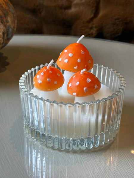 Mushroom Candle Orange Image