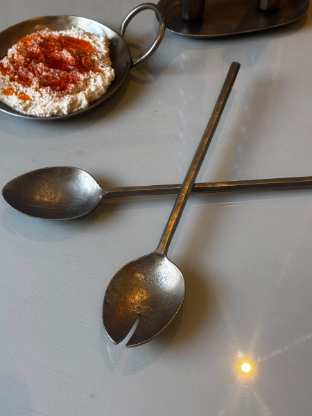 Forged Brass Salad Servers Image