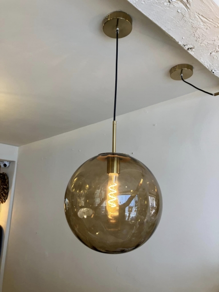 Havanna Brown Ripple Pendent 30cm Image