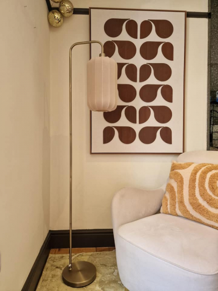 Bronzed & Taupe Floor Lamp Image